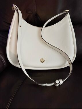 kate spade White Leather Kayla large shoulder Bag